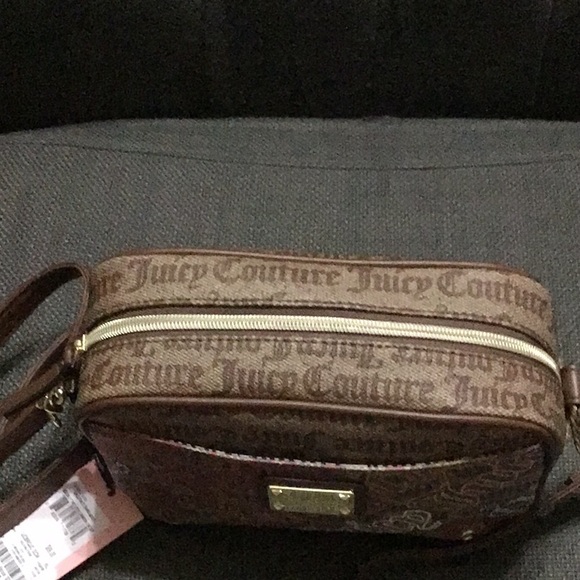 NWT Juicy Couture Chestnut Chino double the love camera Crossbody - Picture 8 of 9